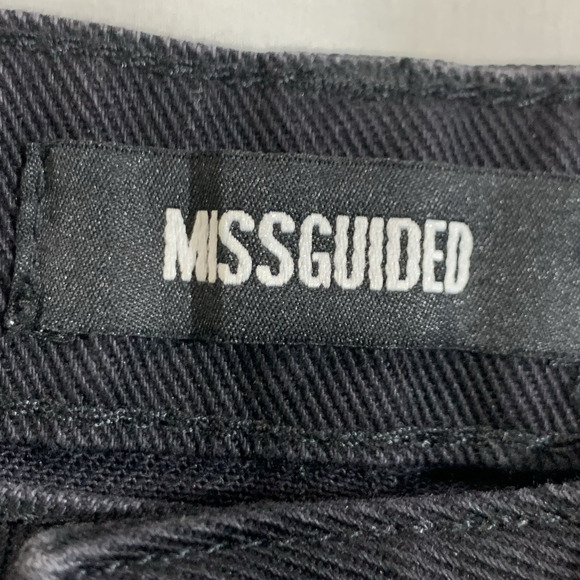 Missguided Women's Black Jeans Size 8 Floral Embroidery Cotton - Picture 11 of 12